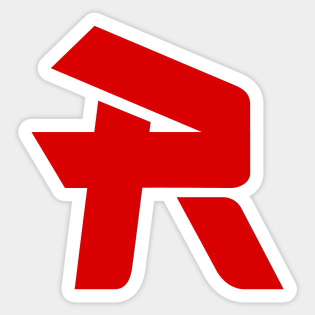 Letter R Logo Red Design Gift Sticker by Super Fresh Art